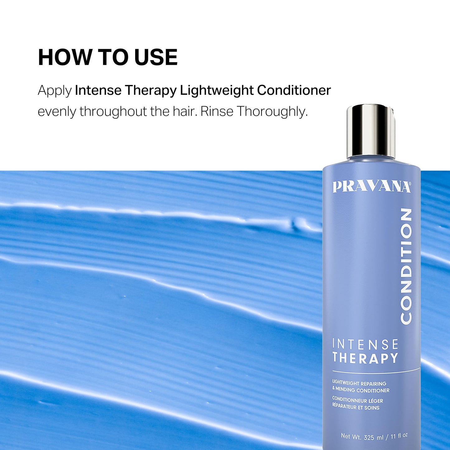 Pravana Intense Therapy Conditioner | Lightweight Repairing & Mending | Restores & Nourishes Damaged Hair | Proven to Reduce Breakage | Strengthens, Hydrates, Softens | 2 Fl Oz