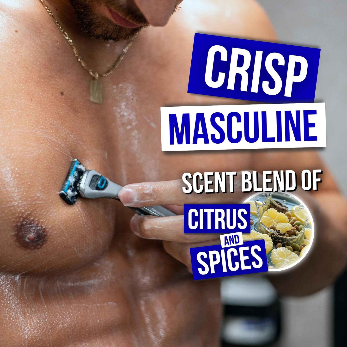 COMPLETE FOR MEN - Sensitive Skin Shaving Cream, Face and Body Shaving Cream, Comfy Body Glide, Irritation Free Shave, Protect from Razor Burn, Everyday Shave Cream for Men