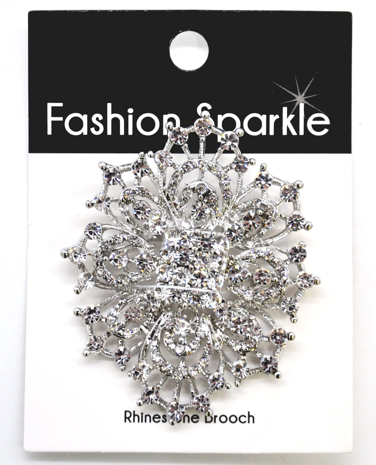 Belagio Enterprises 2 1/2-Inch Bunch Rhinestone Brooch | BW-140 Silver