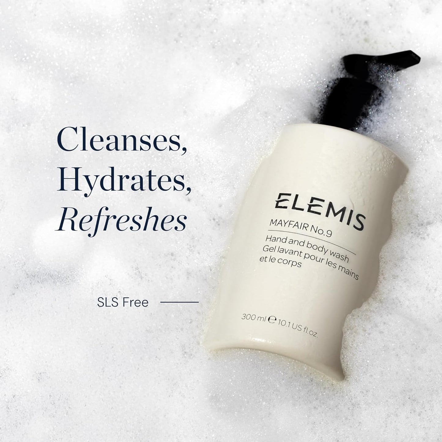 ELEMIS Mayfair No.9 Hand & Body Wash | Hydrating & Refreshing 300ml, Biodegradable & Refillable