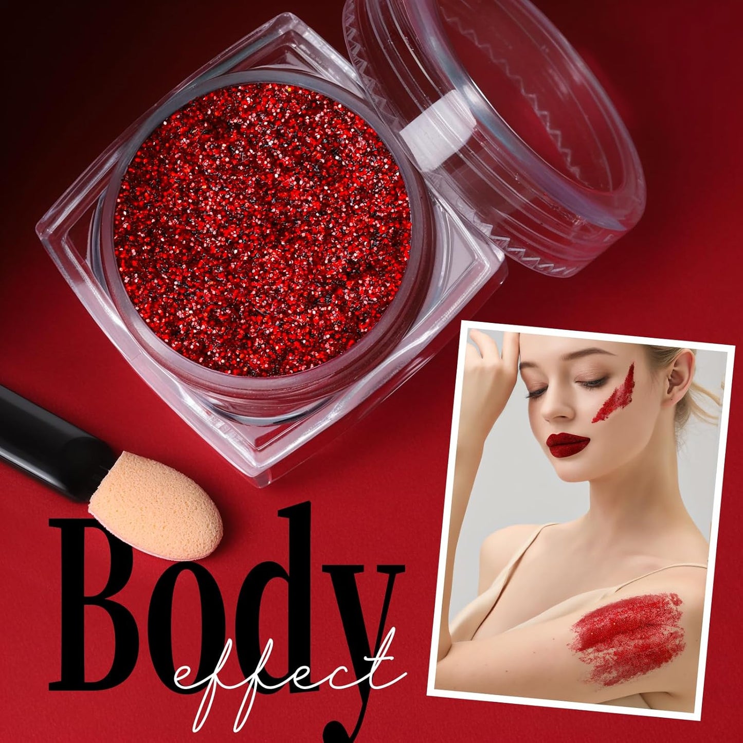 Teenitor Face Glitter Body Glitter, Clear White Body Glitter Gel, Hair Glitter Gel, 6 Shapes Rave Glitter, Mermaid Sequins Makeup Glitters Face Paint, Chunky Sparkling Glitter Gel for Women