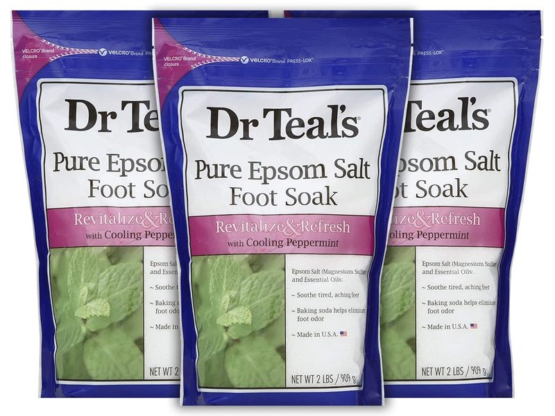 Dr. Teal's Peppermint Foot Soak Set - Revitalize & Refresh with Epsom Salt | 3 Pack, 2lb Each