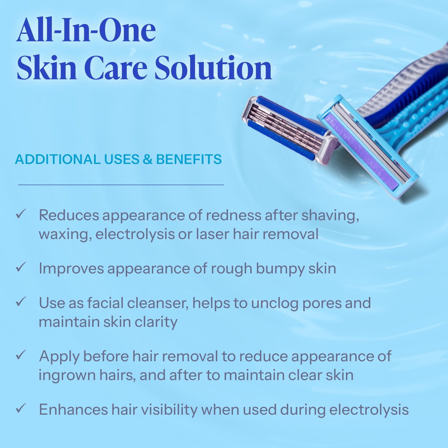 Tend Skin Solution for Unsightly Razor Bumps, Ingrown Hair and Razor Burns, Post Shaving and Waxing Toner for Men and Women, Made in USA, 16 Oz