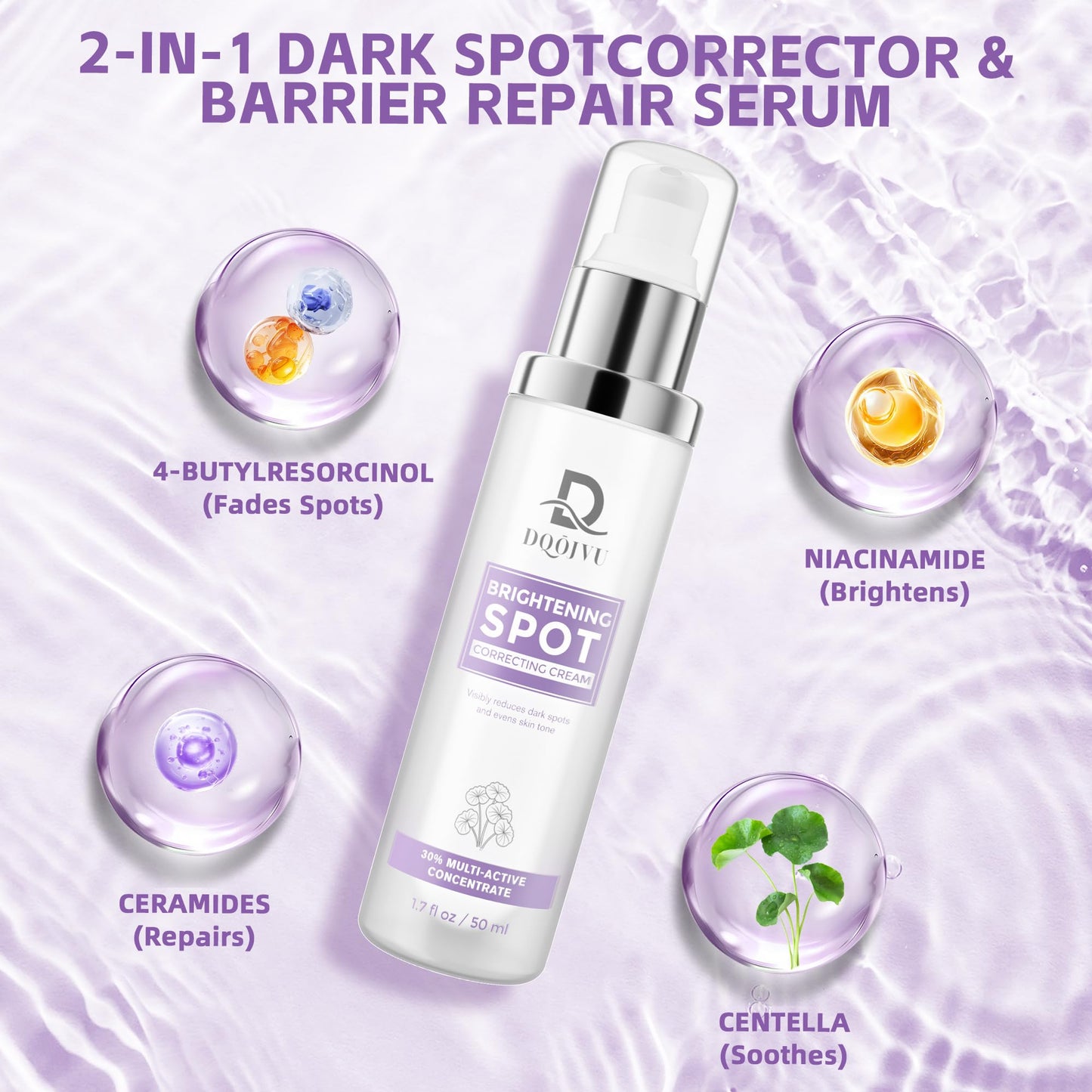 Dark Spot Remover for Face & Body, Corrects Sun Spots, Age Spots & Acne Marks, Skin Lightening Cream for Intimate Areas, Knees, Bikini Line, Tone Repair Formula for Women & Men (1.7 Fl Oz)