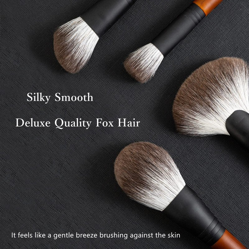 Kcnoss Contour Brush for Makeup Face Powder Brushes–Contour & Define–Perfect for Contour Powder，Blush, Bronzer, Highlighter–Even and Natural Application, Made with Natural Animal Hair Fox Bristles,