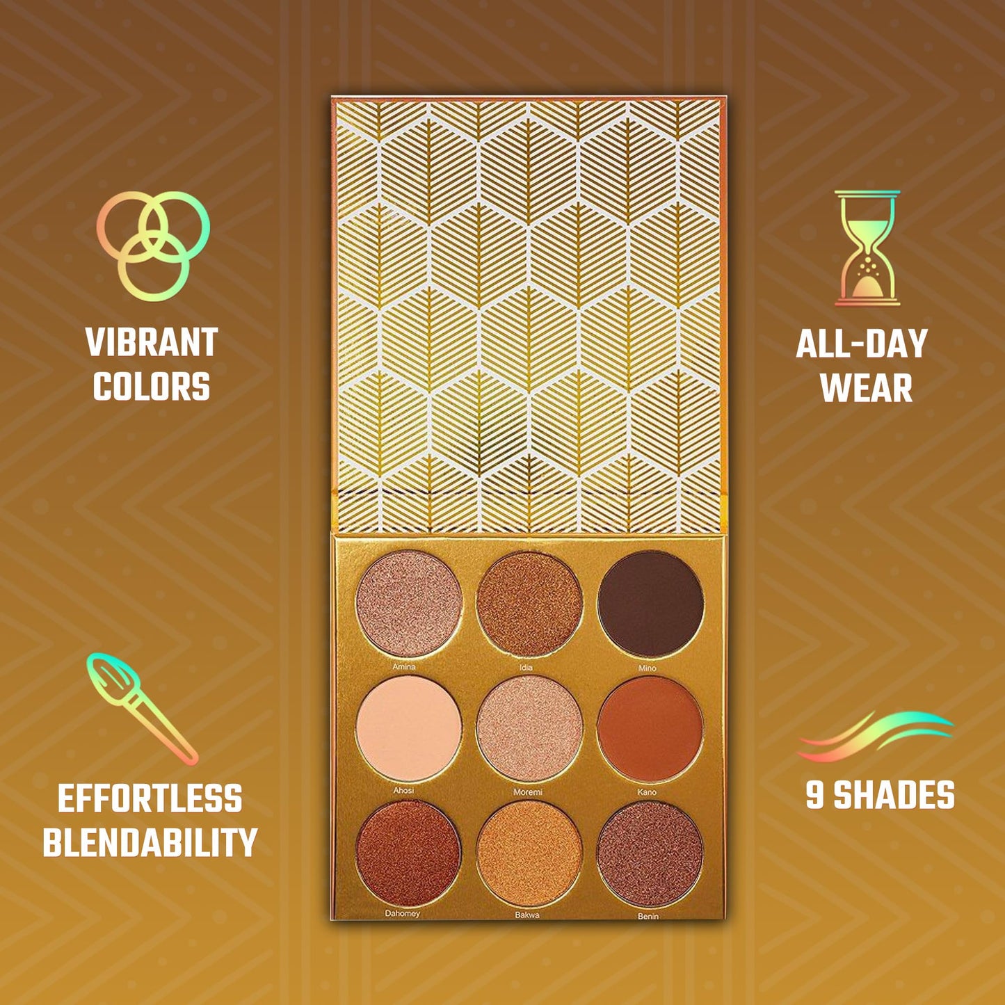 Juvia's Place The Warrior Eyeshadow Palette 9 Shades Pigmented Eye Makeup