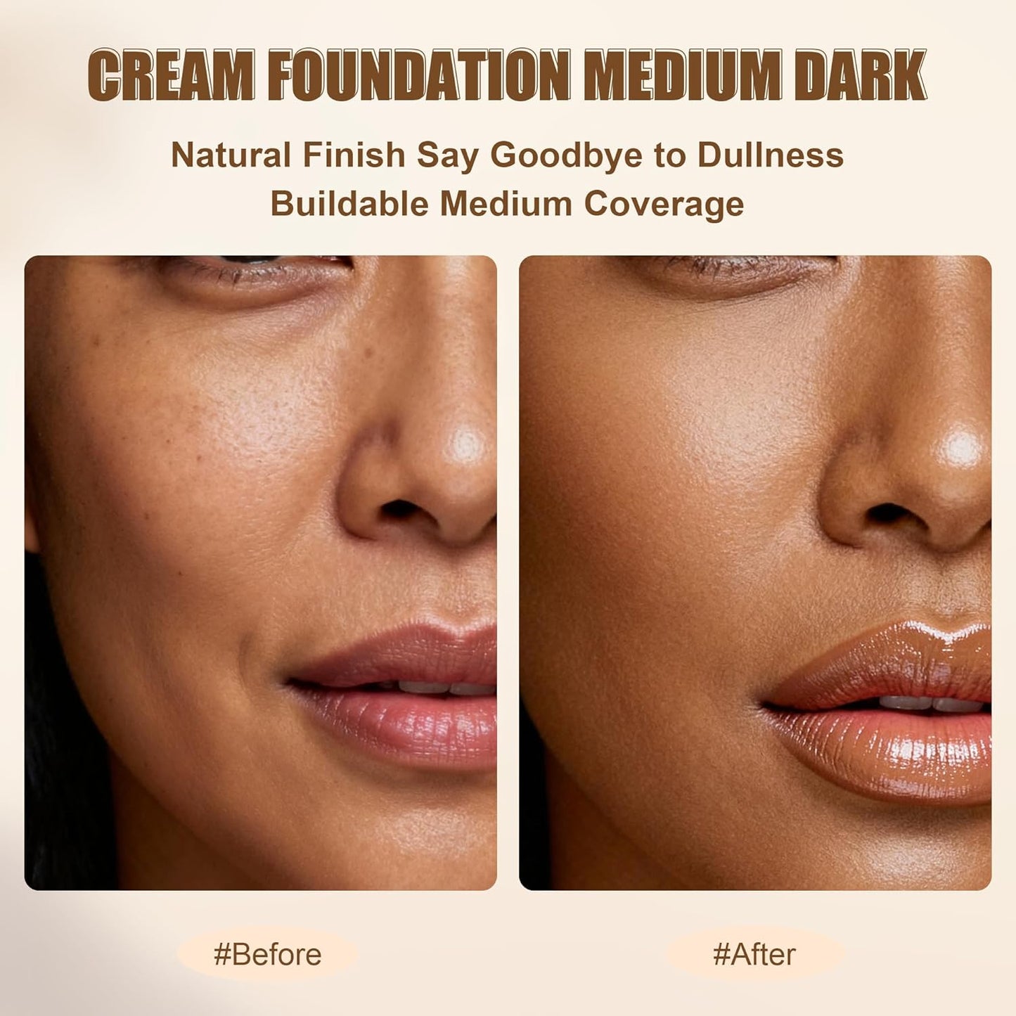 Tinted Foundation Stick - Balm to Cream Formula with Hydrating Ingredients | Medium Dark 04, 0.25 oz