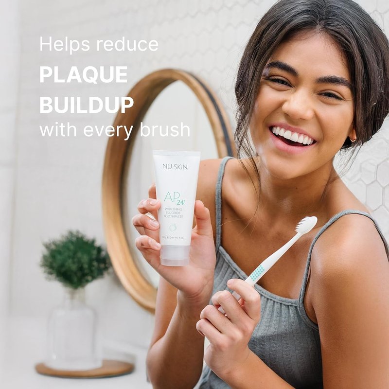 AP 24 Whitening Fluoride Toothpaste - Vanilla Mint Flavor | Brightens Teeth & Prevents Cavities | 4 oz
