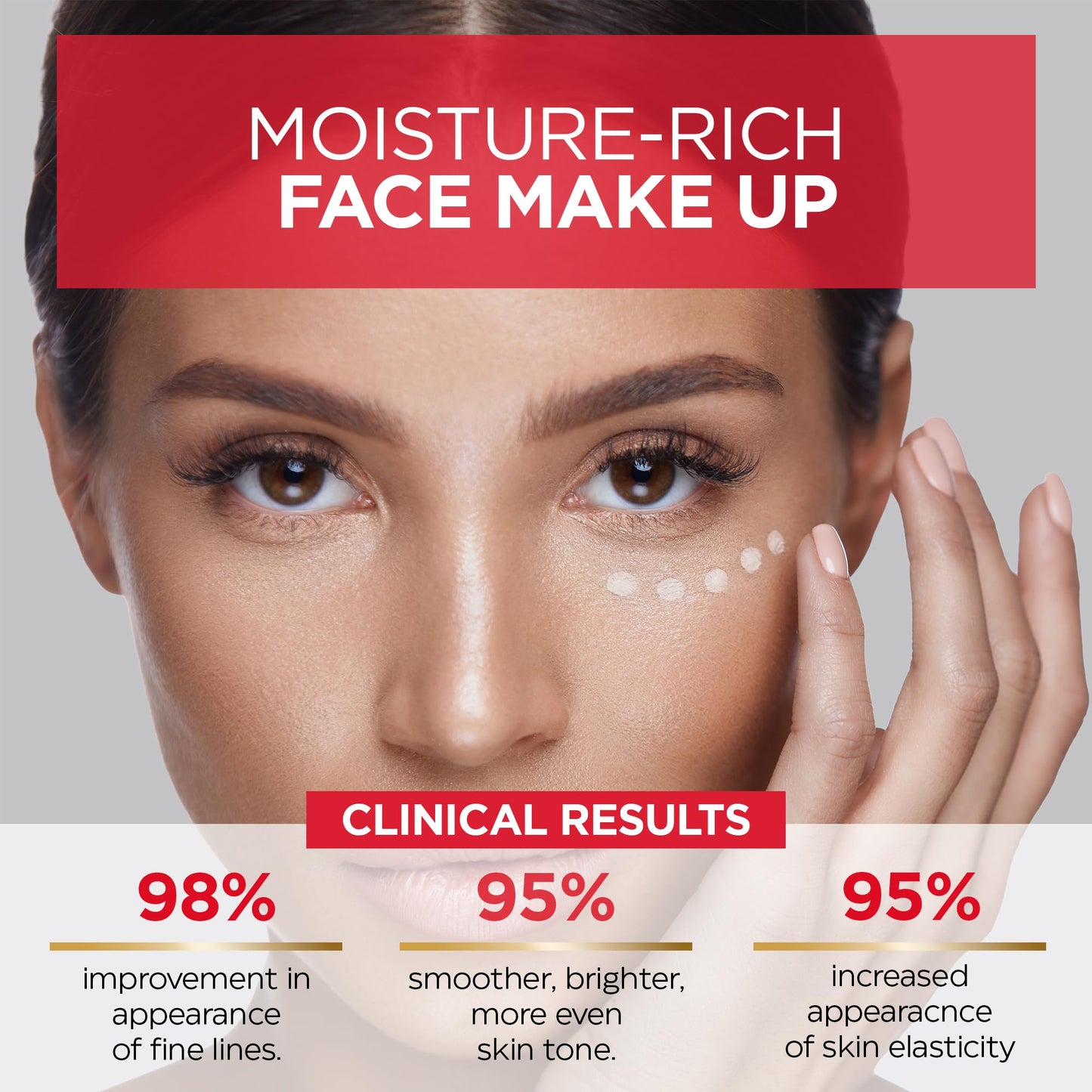 Mirabella Invincible For All Perfecting Under Eye Concealer Full Coverage - Hydrating Makeup Concealer for Dark Circles, Fine Lines & Wrinkles w/Hyaluronic Acid - Fair F70