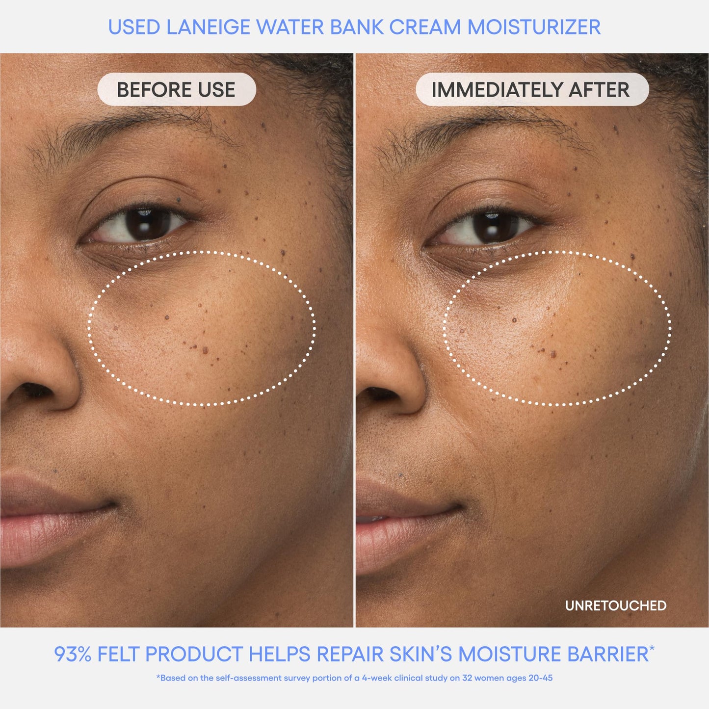 LANEIGE Water Bank Blue Hyaluronic Cream Moisturizer: Hydrating Korean Face Cream with Squalane & Ceramide for Skin Barrier Support, Dermatologist-Tested