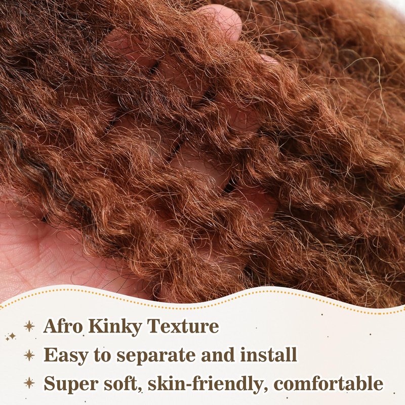 Marley Twist Braiding Hair 24 Inch Marley Twist Hair Ombre Cuban Twist Hair 8 Packs Afro Kinky Curly Twist Crochet Hair Long Marley Hair Extension (24 Inch, 1B/30/27)