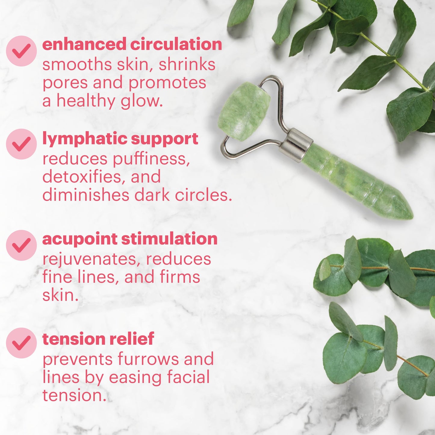 Mini Jade Eye Roller by Afterspa, Preppy Skincare, Gua Sha Facial Tools, Spa Self Care Gifts for Women, Facial Skin Care Products, Vegan and Cruelty Free, Pack of 6