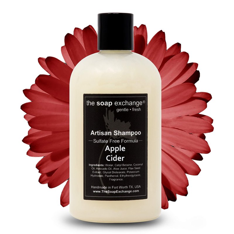 The Soap Exchange Hair Shampoo - 12 fl oz / 354 ml Hand Crafted Natural Artisan Hair Care, Gentle, Sulfate & Paraben Free, Cleanse, Moisturize, & Protect. Made in the USA.