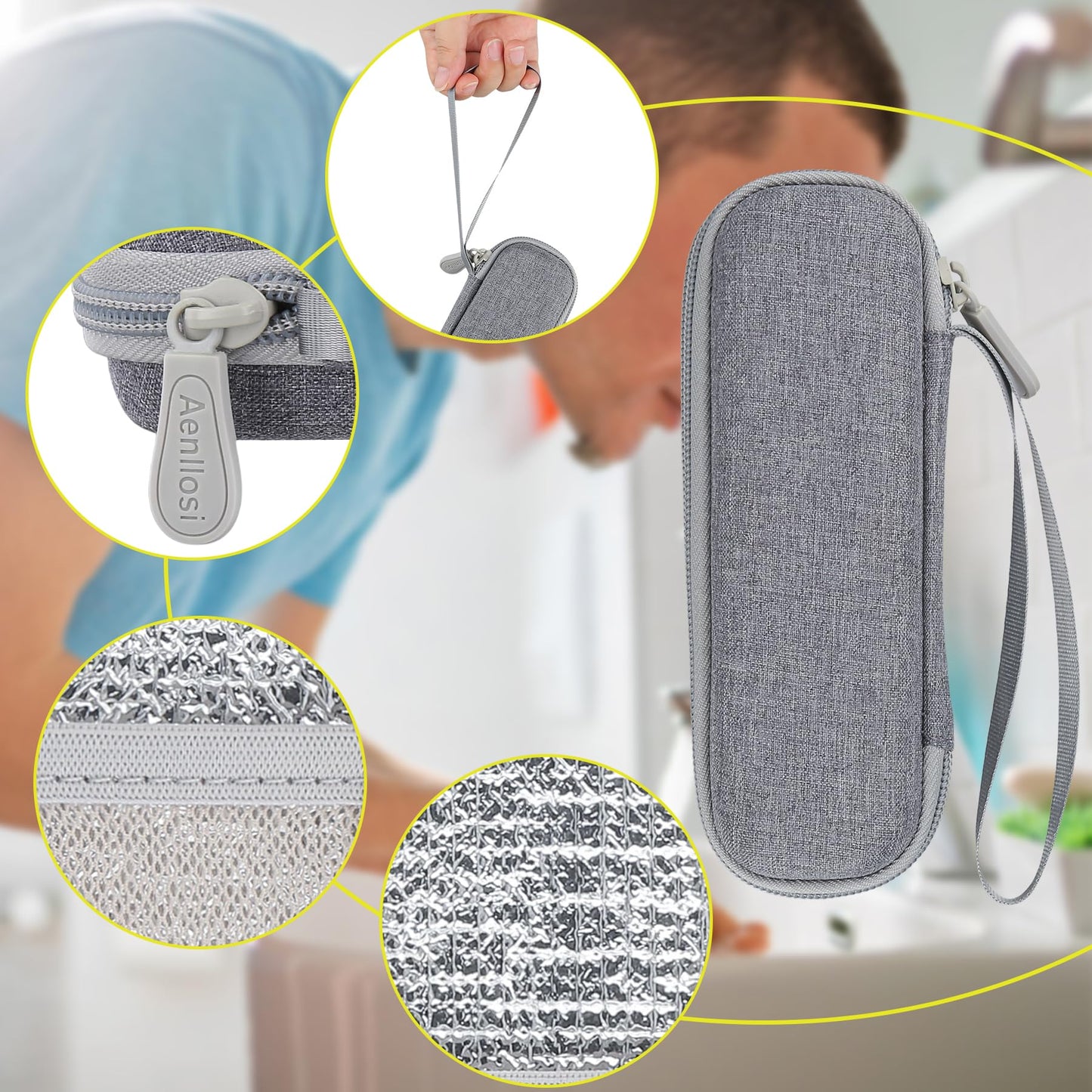 Aenllosi Hard Case Compatible with Philips Norelco OneBlade Intimate,Philips Norelco Unisex Intimate Groomer & Trimmer QP1924/70 Organizer(Case Only)
