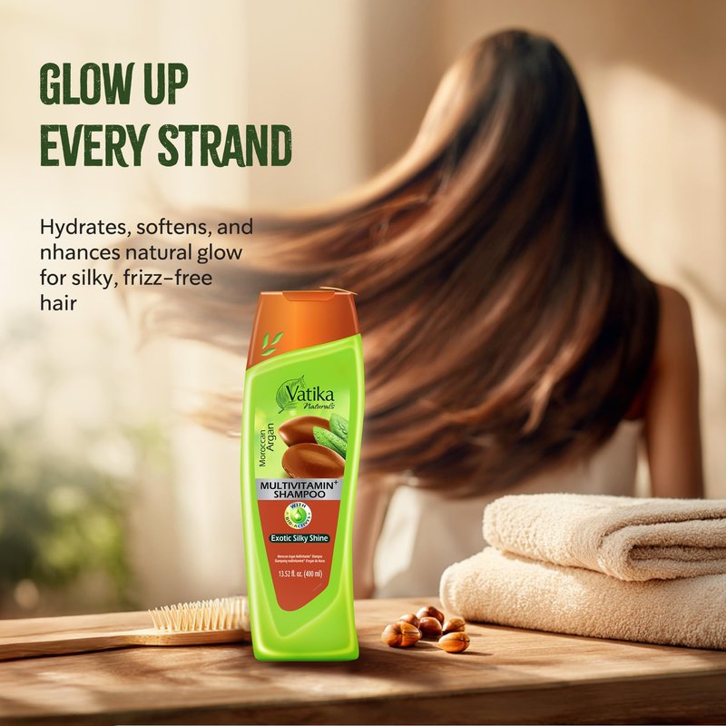 Vatika Naturals Argan Shampoo & Conditioner Combo – Deeply Nourishing Haircare Duo, Repairs Dry & Damaged Hair, Tames Frizz, Restores Shine & Softness, Suitable for All Hair Types