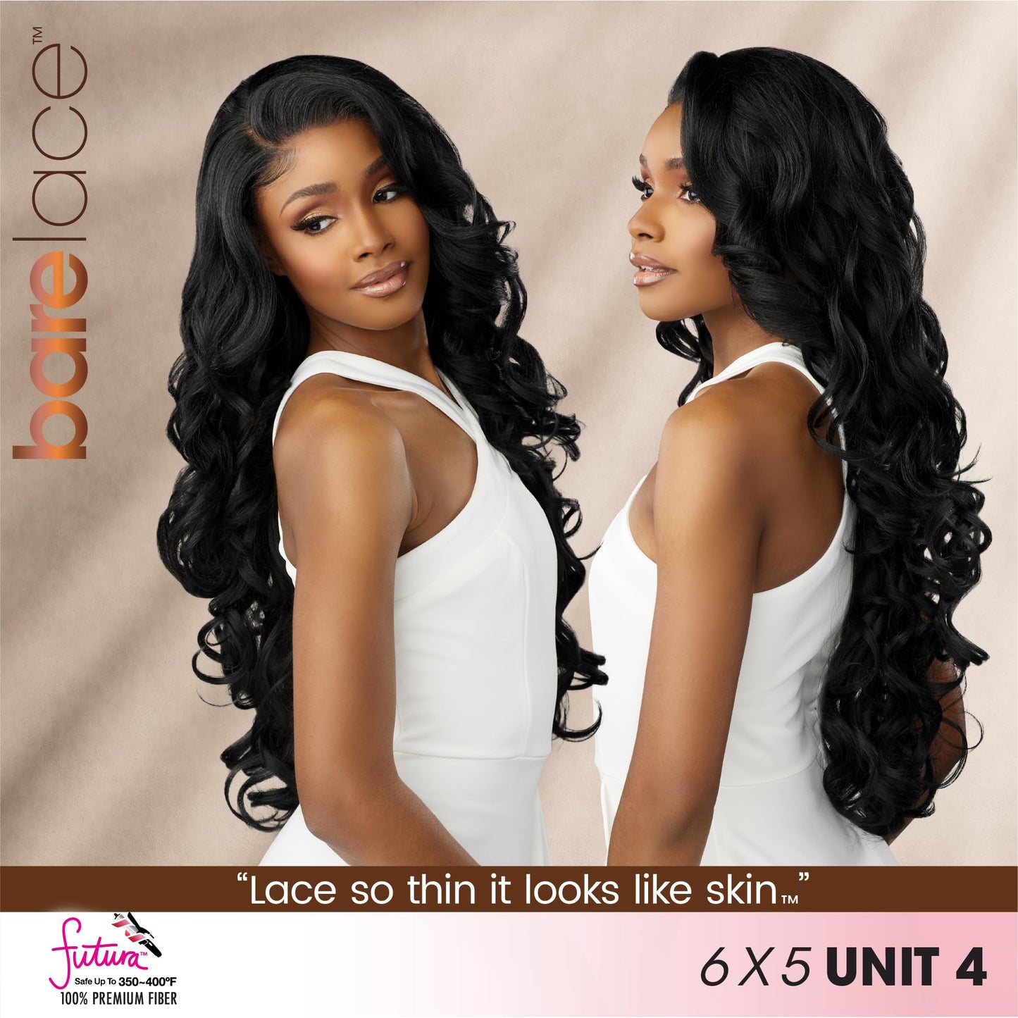Sensationnel Bare Lace 6x5 Lacewig-Unit 4, 1 JETBLACK