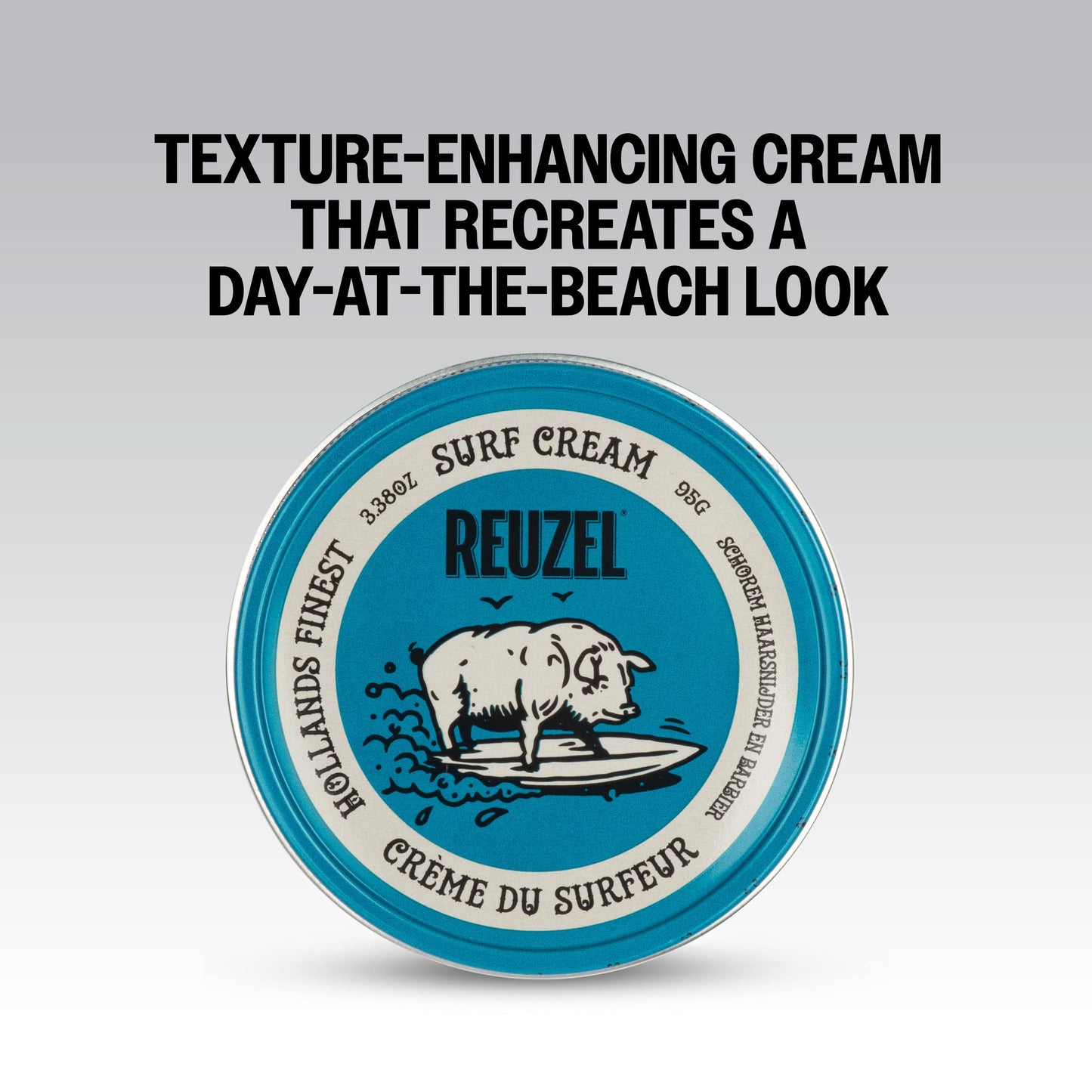 REUZEL Surf Texture and Definition Cream, Light All Day Hold, Water Soluble Styling, Matte Finish & Flake Free, For All Hairstyles, 3.38 oz