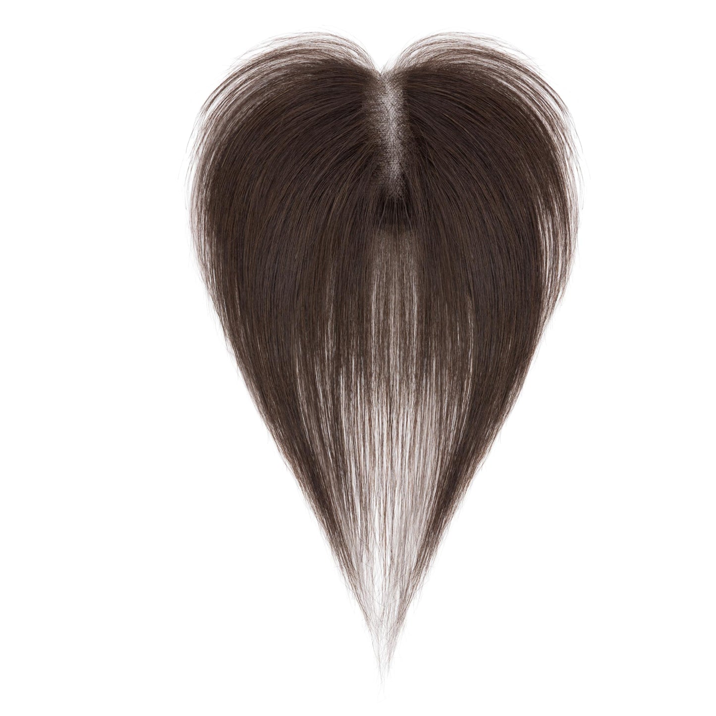 SEGO SEGOHAIR Real Human Hair Toppers for Women 7×11cm Breathable Base,Adjustable Parting Clip-In Topper Hairpieces for Women with Thinning Hair (Curtain Bangs, Cocoa Color)