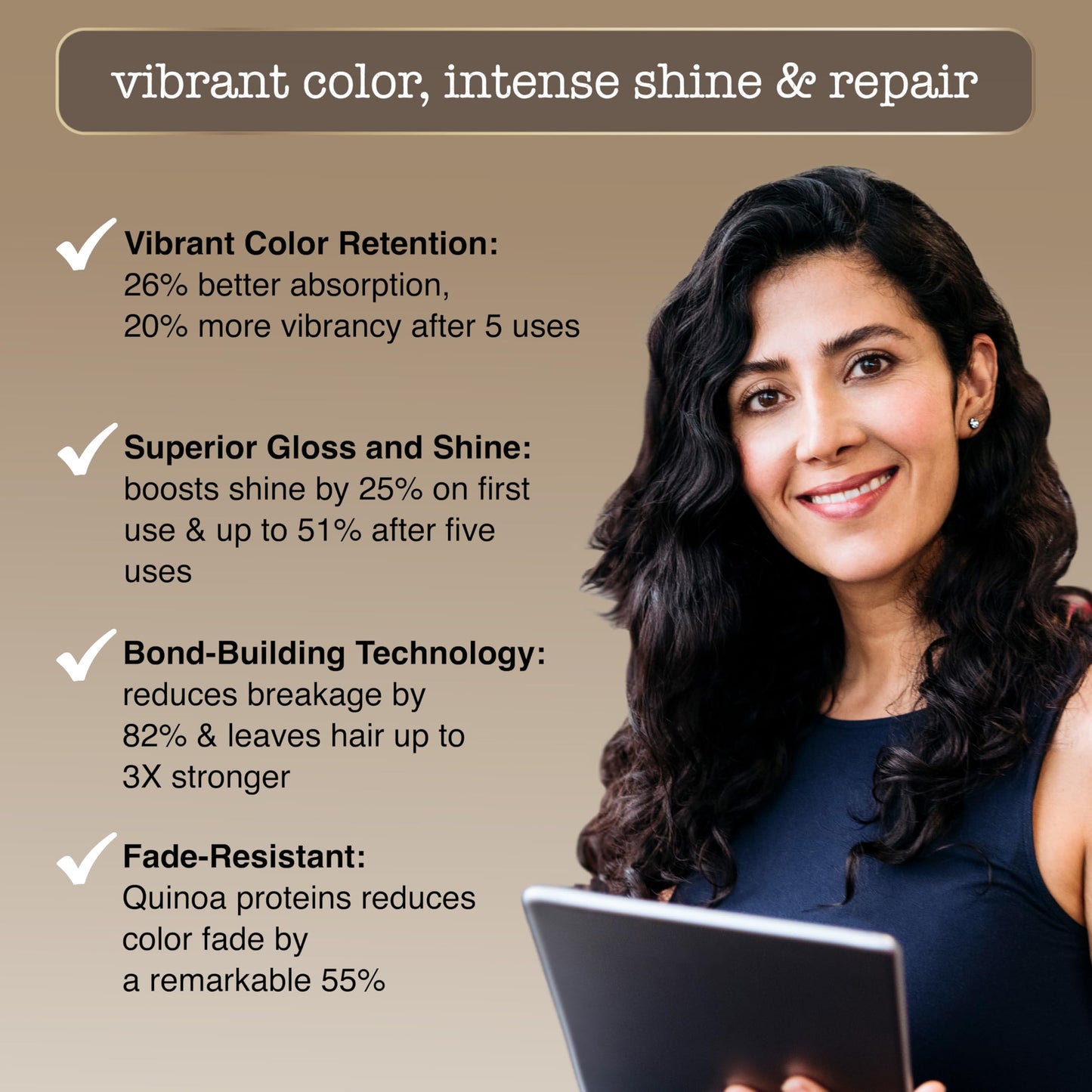Sauce Beauty Glossy Color + Gloss + Repair, Black, Semi Permanent Hair Dye with Bond-Building and Color-Fade Protection Technology, Adds Shine & Deep Moisture, Lasts 4-8 Weeks, Stops Fade