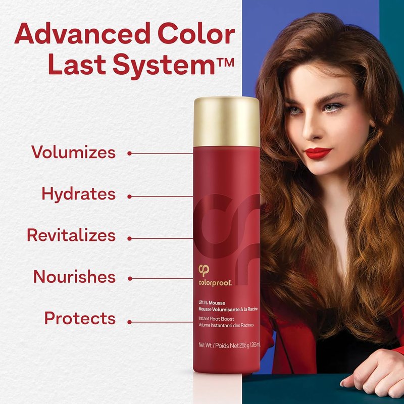 Colorproof Lift It Hair Mousse - Volumizing Formula for Women | Sulfate-Free, White Nectarine Scent | 9 Fl. Oz, Adds Volume & Shine