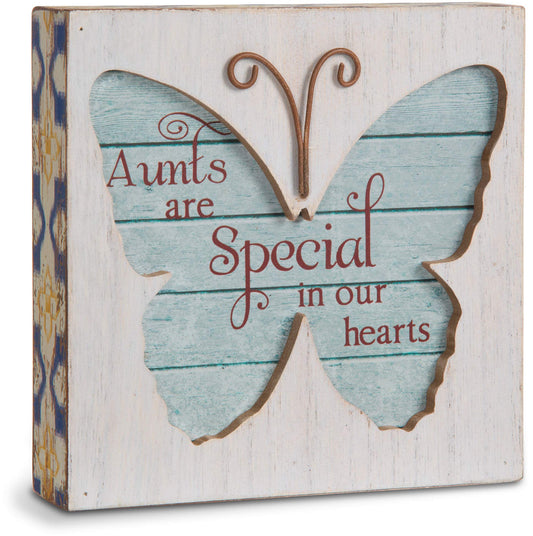 Pavilion Gift Company Simple Spirits 41089 Aunts are Special Butterfly Plaque, 4-1/2"
