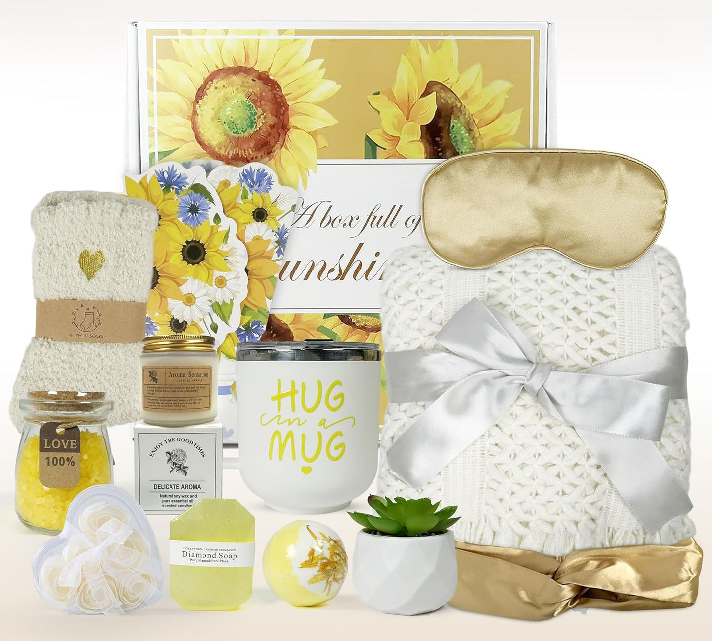 Cozy Socks Gift Basket - Comfort Soup & Self-Care Essentials | Perfect Get Well Soon & Birthday Gift for Women
