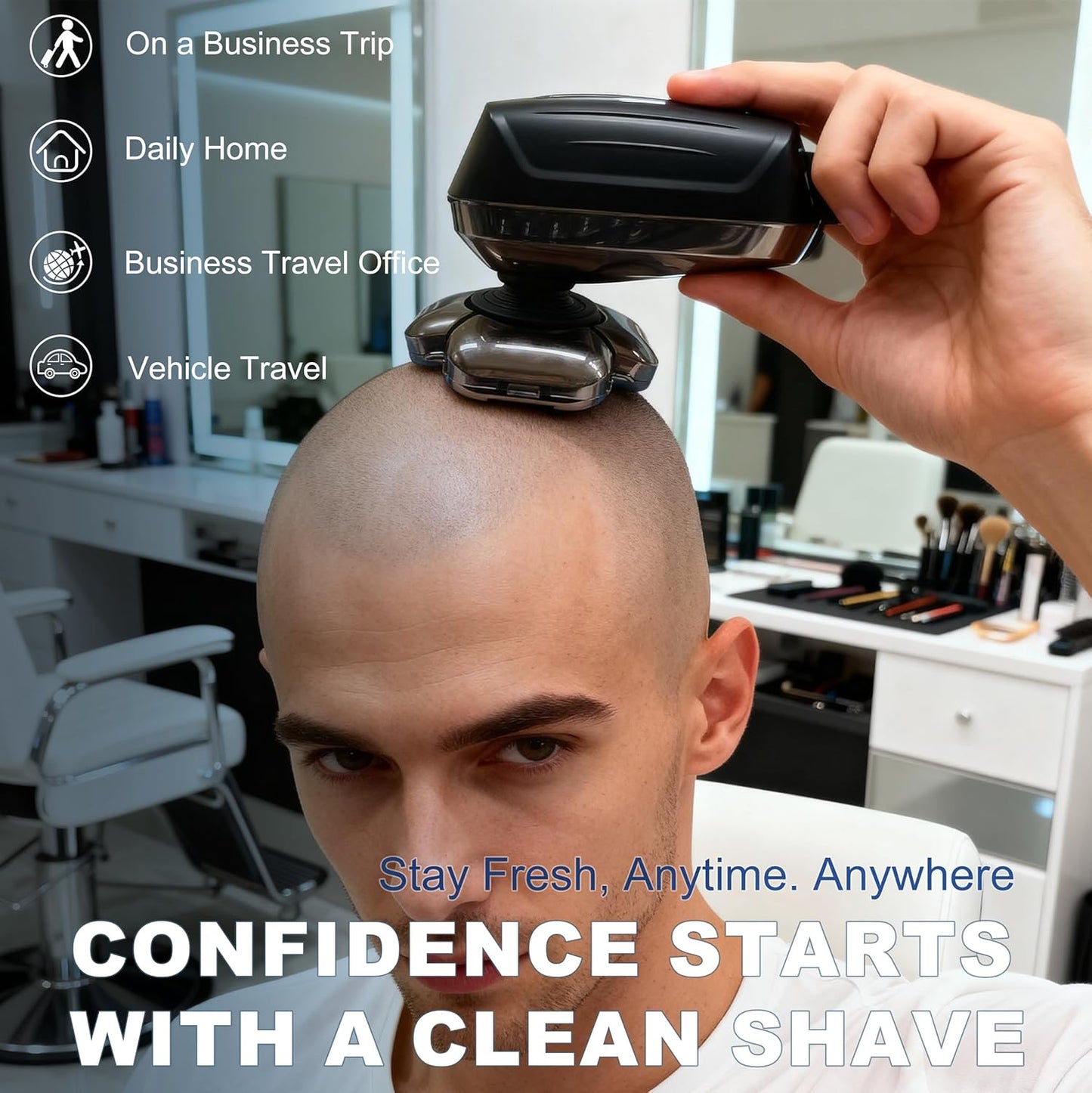 Head Shaver for Bald Men - 9D Floating Blades, IPX7 Waterproof, LED Display | Rechargeable Cordless Razor