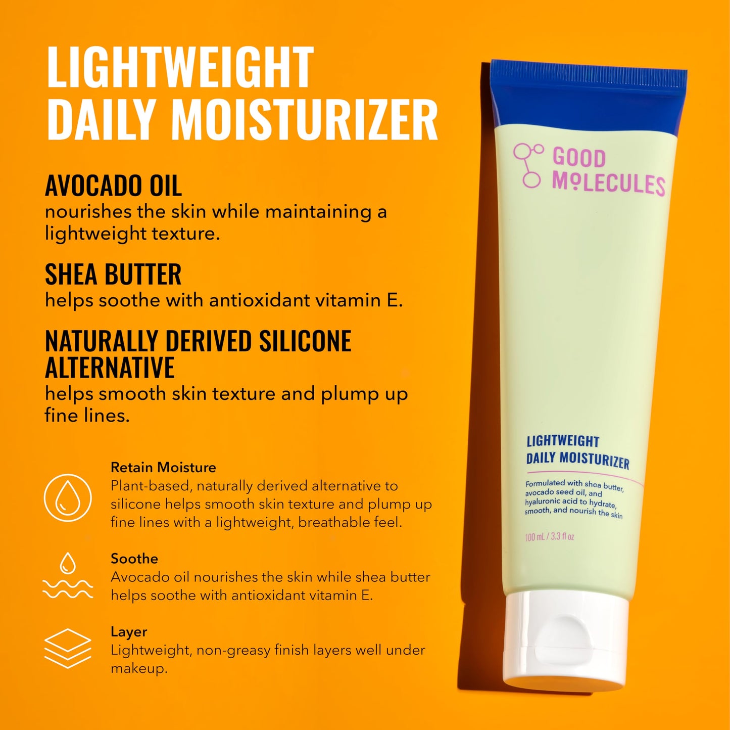 Good Molecules Daily Skincare Routine Set with Hydrating Cleanser, Niacinamide Toner, Hyaluronic Acid Serum, Moisturizer, Eye Gel, 5 Pieces