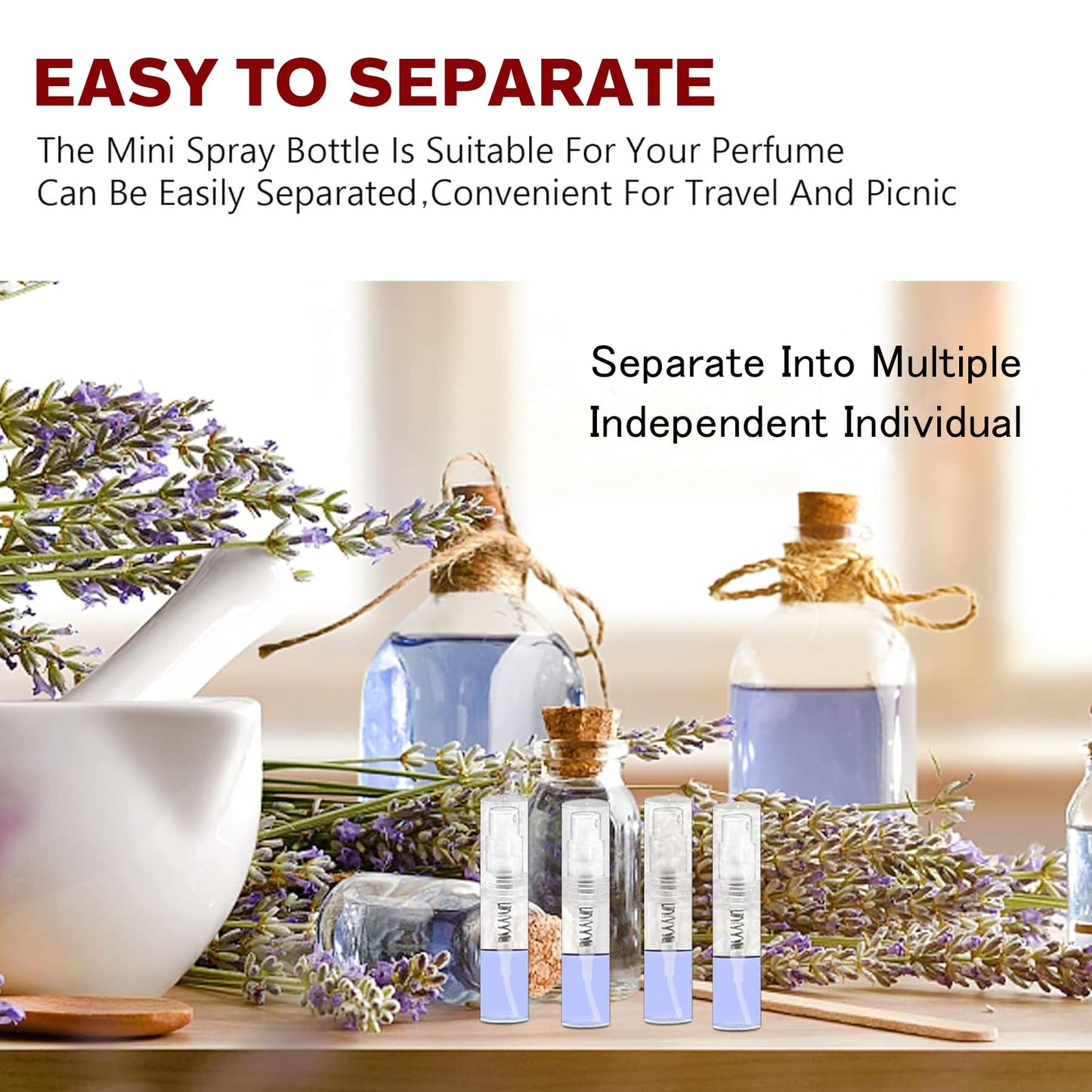 Csdtylh Mini Spray Bottle, Clear Plastic Empty Sample Containers, Fine Mist Perfume Travel Refillable Spray Bottle Perfume Atomizer Small Portable Bottle for Cleaning, Travel, Essential Oils(120, 2ml)