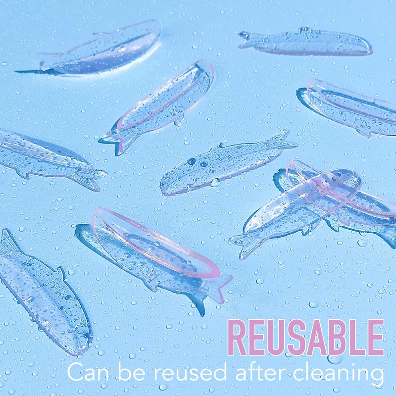 PERMANIA Lash Lift Pads, New Self-Adhesive Super Soft 10Pcs/5Sizes Fish-Shaped Lash Lift Rods Extreme Eyelash Curler Reusable (Pink)