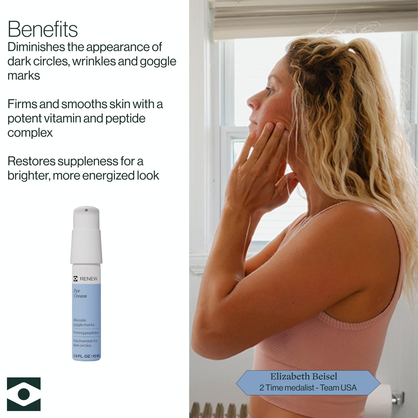 Dermasport Under Eye Cream for Athletes, Anti-Aging & Puffiness Relief