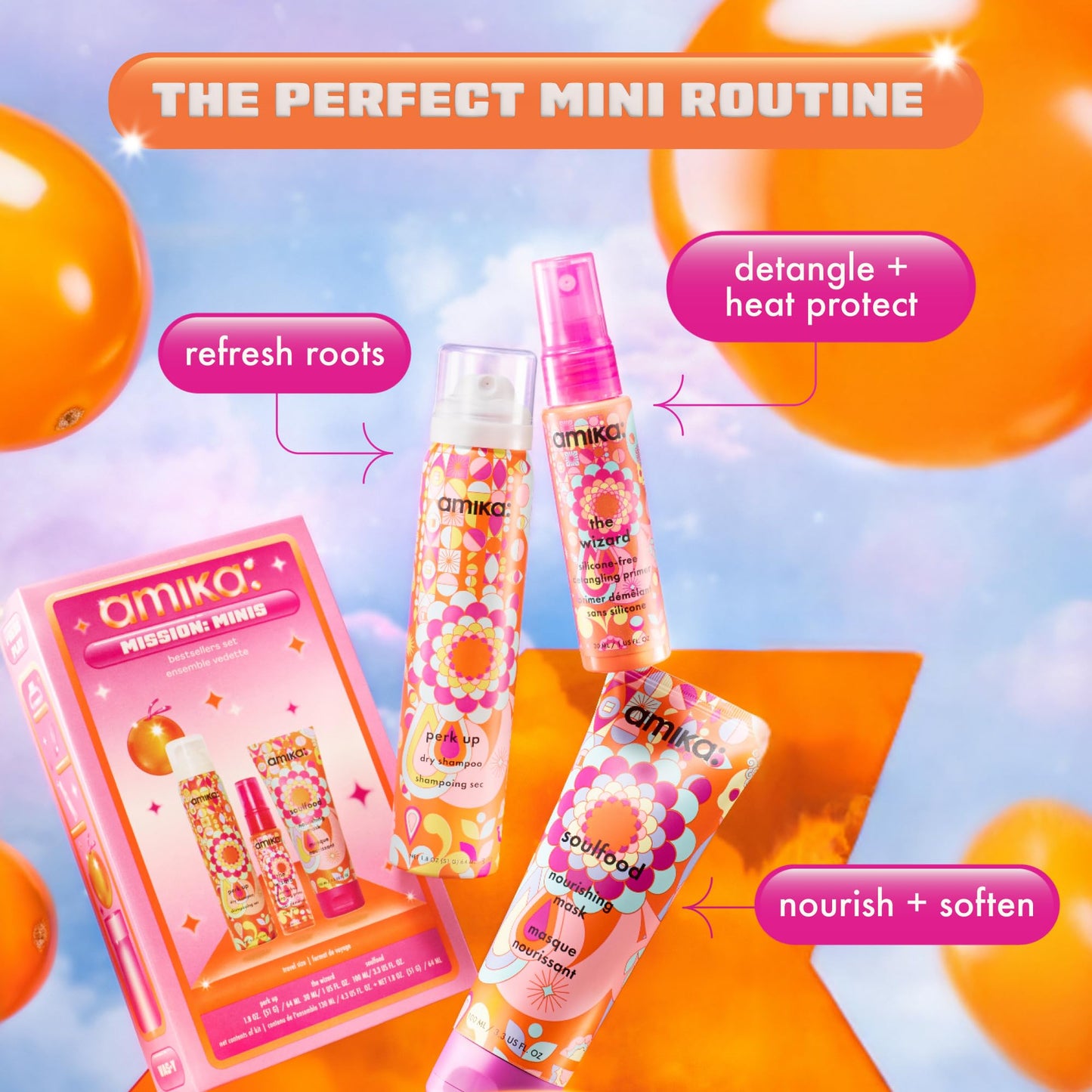 amika mission: minis bestsellers set
