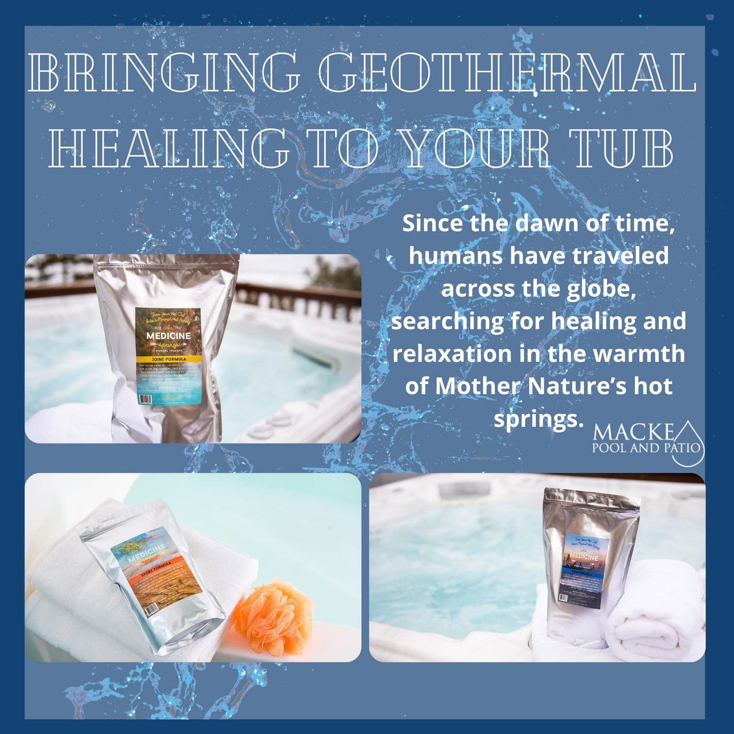 Medicine Springs Bathtub Mineral Therapy Skin (2 Soaks) Dead Sea Minerals hot Spring Soaking Collection for Healing Turn Your Bath tub into a Soaking Mineral Spring -Bathtub