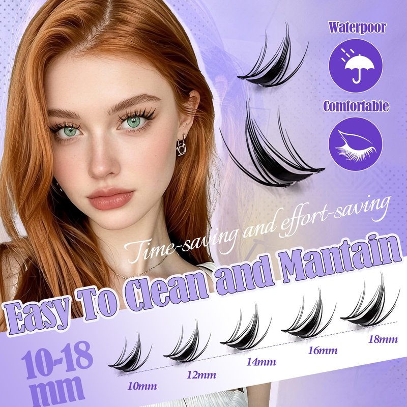Arison Lashes Lashes Clusters Kit Manga Individual Fairy Eyelash Extensions Spiky Anime Eyelash Lash Cosplay DIY(Fairy Lashes-D-10-18Mix)