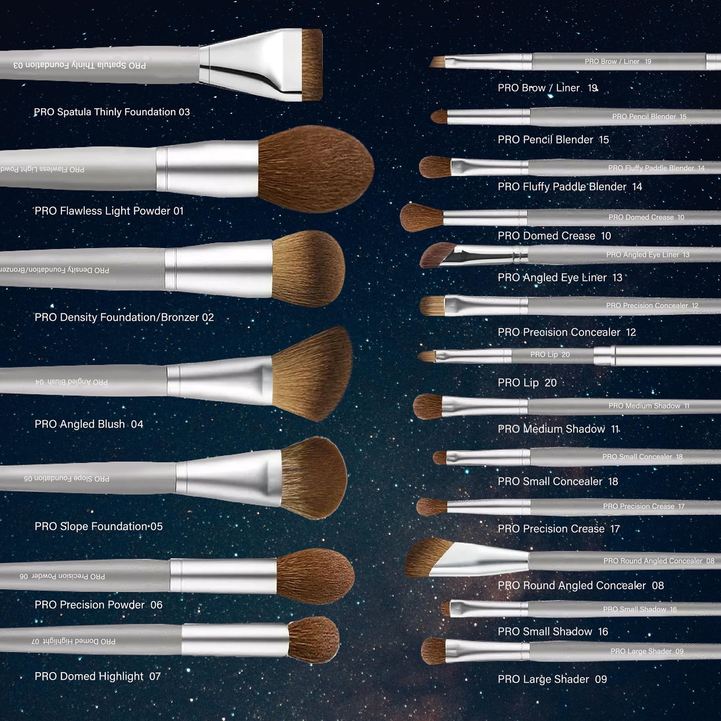 LORYP Makeup Brush Set Professional Synthetic Vegan for Beginners Gift Home Daily Use with Storage Pouch No Shedding No Scratch Face & Eye Brush Gray 20 Pcs