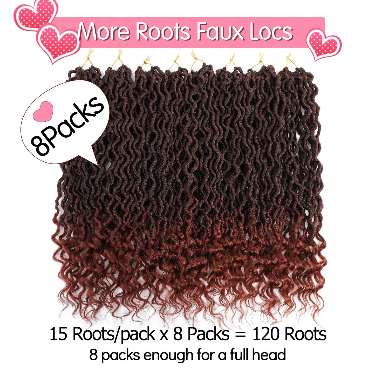 Karida Faux Locs Crochet Hair - 24 Inch, Wavy Goddess Locs With Curly Ends, Boho Style For Black Women (8 Packs, T350#)