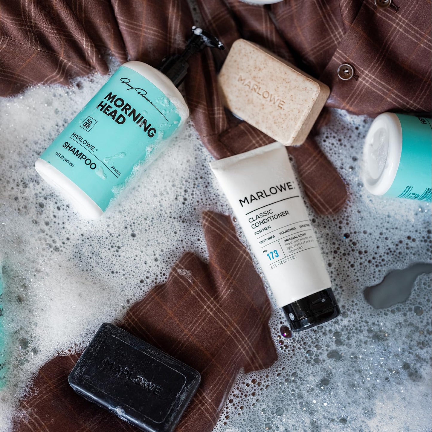 MARLOWE. No. The Threesome Set – Santal Scrub, No. 105 Moisturizing Bar & No. 106 Charcoal Cleanser, 7 Oz, Paraben & Sulfate Free