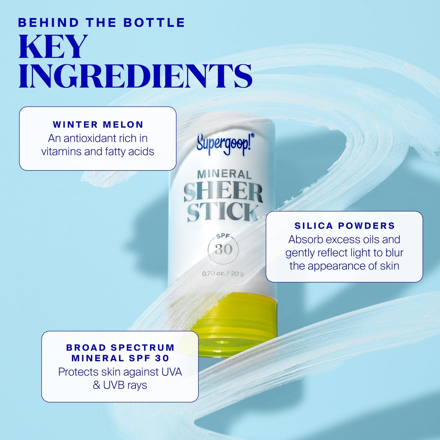 Mineral Sheer Stick SPF 30 by Supergoop for Unisex - 0.7 oz Sunscreen