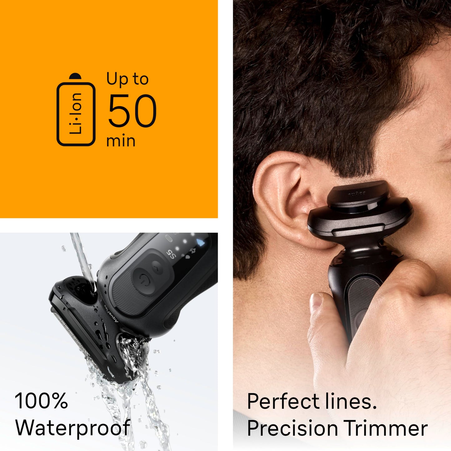 Braun Electric Razor for Men Series 5, Beard Shaver, Electric Shaver, Precision Trimmer, 4-in-1 Clean & Charge Center, S5 5160cc