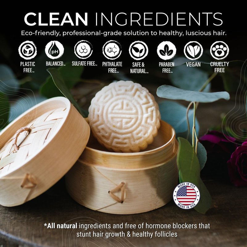 Viori Hidden Waterfall Shampoo Bar - Made with Rice Water for Hair Growth - Handcrafted Sulfate Free Shampoo