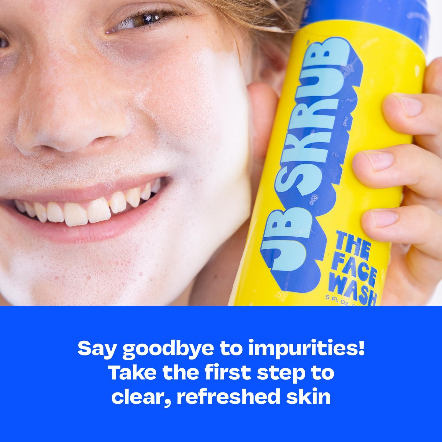 JB SKRUB Foaming Acne Face Wash and Citrus Scented Boys Body Wash Gift Set - Teen,Tween and Kid Skincare Duo - Fight Acne, Conquer Adolescent Funk with Confidence