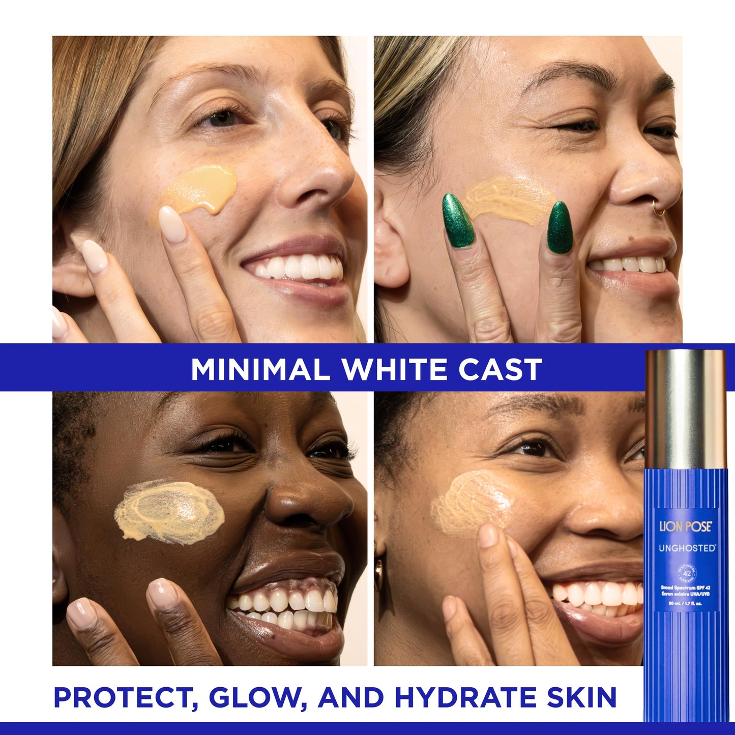 Lion Pose Tinted Mineral Sunscreen SPF 42, Reef Safe Face & Body Lotion