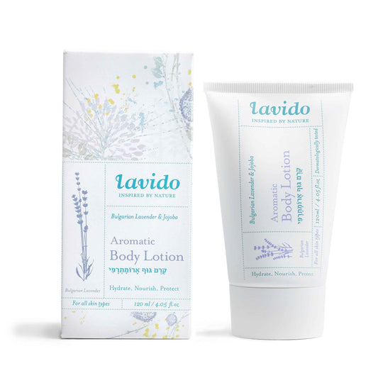 Lavido - Natural Aromatic Body Lotion | Non-Toxic, Clean Skincare (Lavender, 4.05 fl oz | 120 ml)