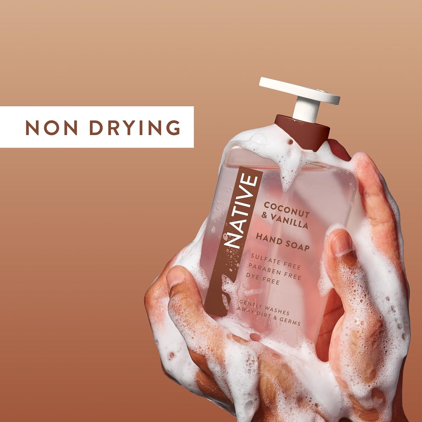 Native Liquid Hand Soap - Coconut & Vanilla Scent | Non-Drying Formula for Soft Hands, 13 oz