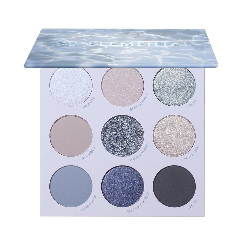Colourpop So Elemental Eyeshadow Palette - High-Pigment Blue & Silver Shades | Metallic & Matte Finishes (0.3 oz)