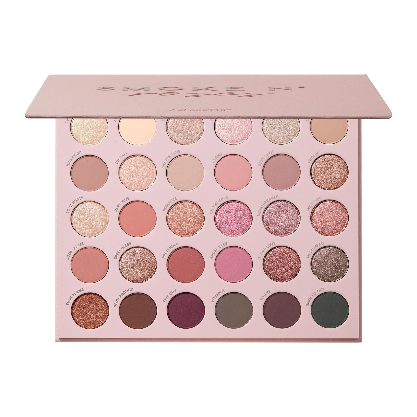 ColourPop Smoke N Roses Eyeshadow Palette - Rosey & Smokey Hues with Metallic and Matte Finishes - High-Pigment Eye Makeup with a Long-Wearing Formula (1.16 oz)