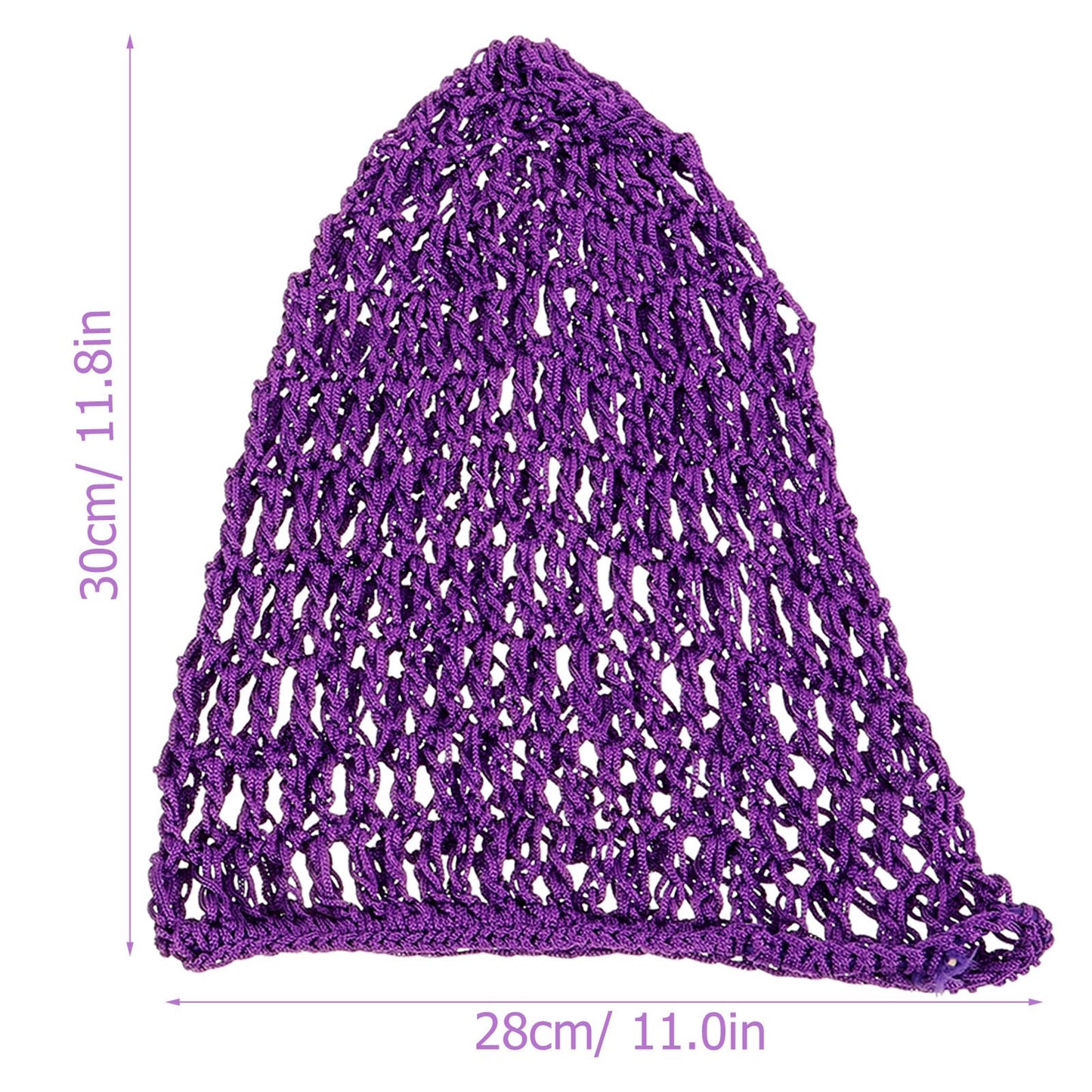 2 Pack Long Sleeping Hat Mesh Hair Protector Stretchy Crochet Net Cap Comfortable Fit 11.81X11.02 Inch Durable Night Hair Net for