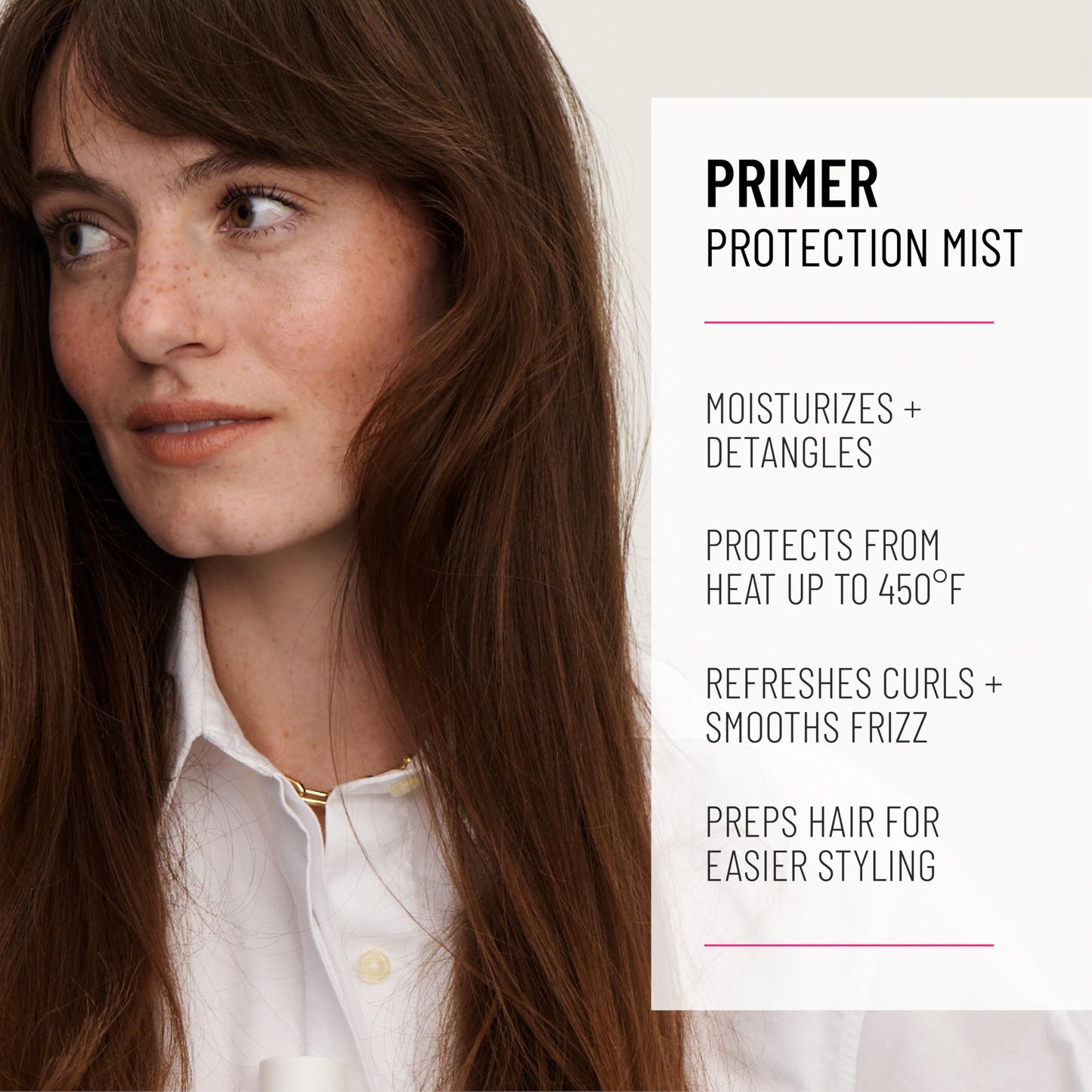 Hairstory Primer – Leave In Heat Protectant Spray for All Hair Types, UV Protection, Smoothing Detangler, Humidity Shield, Moisturizing Hair Mist, 8 Fl Oz