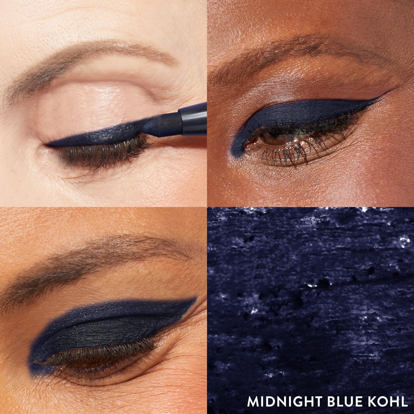 LAURA GELLER NEW YORK Kajal Longwear Kohl Eyeliner Pencil Duo, Midnight Blue + Deep Black