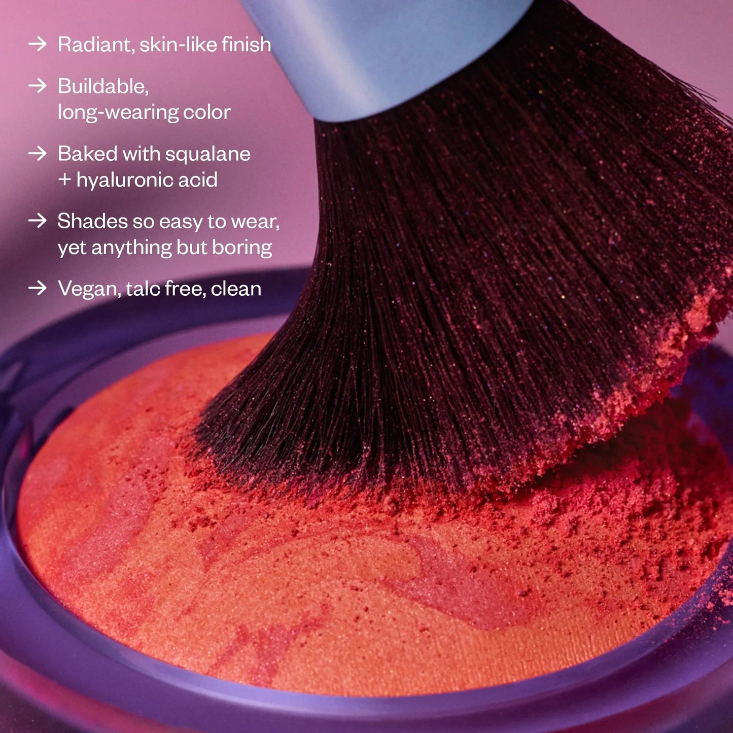 Kosas Blush is Life Baked Powder – Talc-Free Hydrating Blush with Squalane and Hyaluronic Acid, Warm Peachy Pink